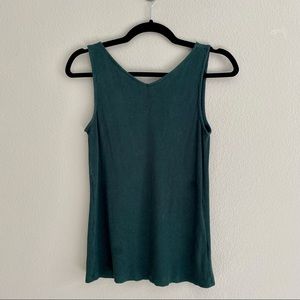 & Other Stories Ribbed Tank Top in Forest Green